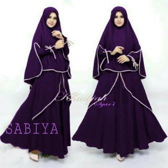 Pakaian Muslimah Wanita Sabiya Khadijah Syar'i Purple