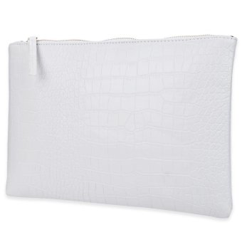 S&L Guapabien Animal Solid Color Zipper Horizontal Evening Clutch Bag for Women (Color:White) - intl