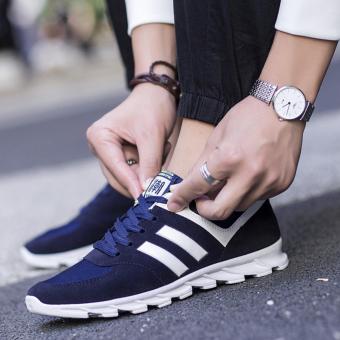 QQ The new trend of casual men's shoes Blue - intl