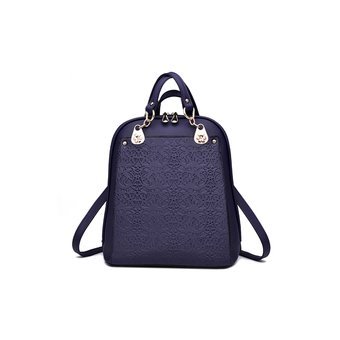 Quality Assurance Backpack 2017 New Trends Retro Flower Spring AndSummer Student Bag Fashion Leisure Handbag (Blue)- (Intl)