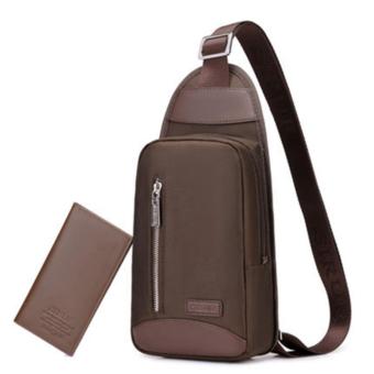 Men 's Corset Casual Men' s Canvas Backpack Messenger Bag Sports Shoulder Bag - intl