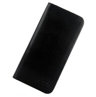 2015 Fashion Men's Long Leather Bifold Billfold Clip Wallet Purse Zip-around Black