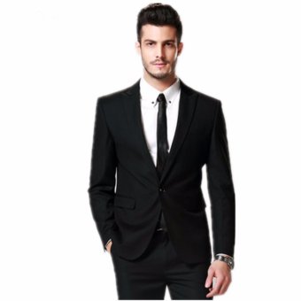 jas pria one button formal black style