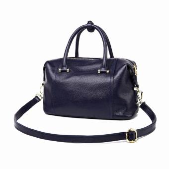 PASTE women genuine leather Handbag brand design classic Tote ladies High capacity Crossbody bag Fashion Vintage shoulder bag Travel Bags(Blue)