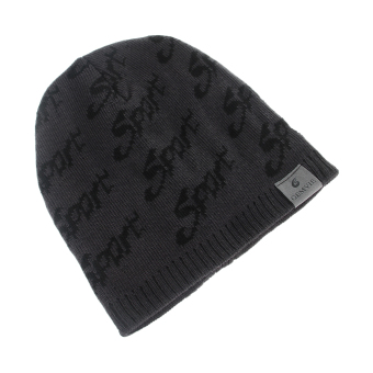 GEMVIE Fashion Unisex Autumn Winter Soft Warm Wool Knit Thick Ski Beanies Hip-Hop Hats Knitted Caps (Grey) - intl