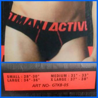 Gt Man Active Underwear Men's 2 Briefs - GTKB-05-Size L