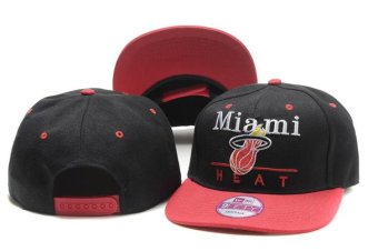 NBA Men's Basketball Sports Hats Women's Snapback Caps Miami Heat Fashion Unisex New Style Exquisite Bboy Sports Adjustable Black - intl