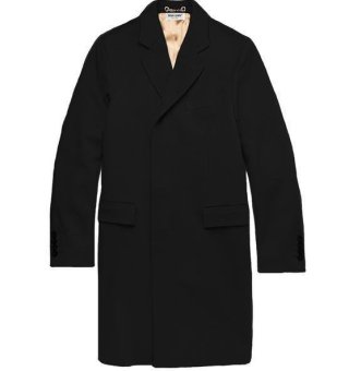 Mens Wool Long Covert Overcoat Warm Winter Mod Cromby Coat Velvet Collar Fashion Black - Intl