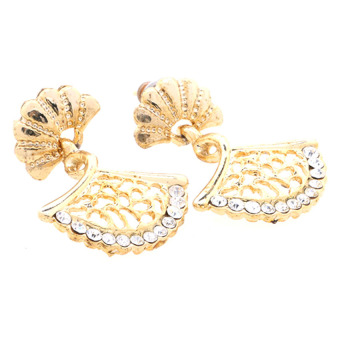 1901 Jewelry Fan Earring - Giwang Wanita - Gold