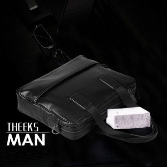 2016 Fashion Business men's leather bag handbag brands high quality briefcase shoulder laptop computer leather bag black - intl