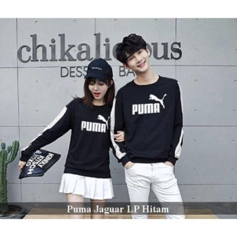 Grosir Baju Online - Kemeja Couple Murah - Baju Couple Puma Jaguar LP Hitam