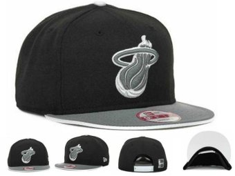 Women's Snapback Caps Miami Heat NBA Men's Basketball Sports Hats Fashion Exquisite Unisex Sports Girls Ladies Hat Black - intl