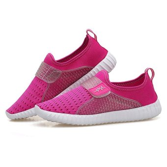 2017 New Causal Mesh Shoes Men Shoes Slip On Fashion Loafers Shoes For Couple,light Male Summer Loafers Non-slip Shoes Women/Men Breathable Comfortable Mesh Slip Ons(rose) - intl