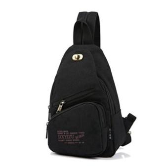 New Ladies Shoulder Bag Canvas Men and Women Chest Bag Leisure Female Messenger Bag Dual-Use Mini Backpack Riding Bag - intl