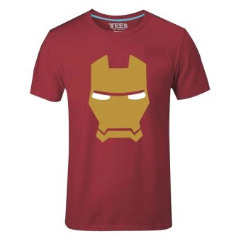 Cosplay Men's Marvel Iron Man Portrait Flag T-Shirt (Red)