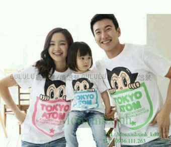 legiONshop-Kaos keluarga/T-shirt Family (Ayah+Bunda+Anak)-TOKYO ATOM-white