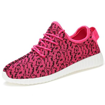 LCFU764 Man&Momen Breathable Low-cut Casual Shoes Yeezy Boost Sneakers (Pink)