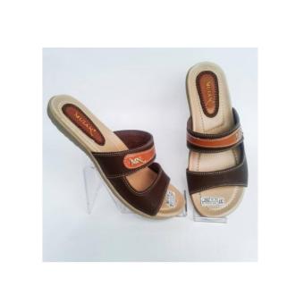Sandal Wanita Simple Mulan 1141 cokelat tua