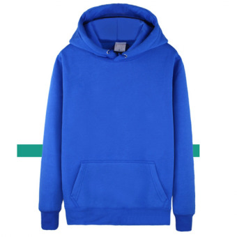 QQ Hoodie Pullover pure leisure Light Blue - intl