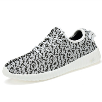 LCFU764 Man&Momen Breathable Low-cut Casual Shoes Yeezy Boost Sneakers (Gray）
