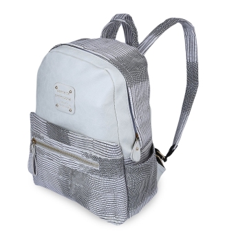 SH Snake Letter Embellishment Dual Purposes Backpack Portable Bag for Women Light gray - intl