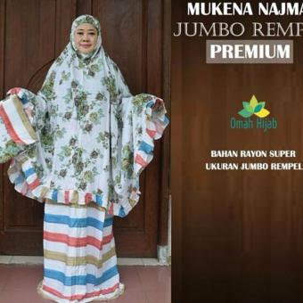 Mukena Najma Jumbo rempel Premium Blue