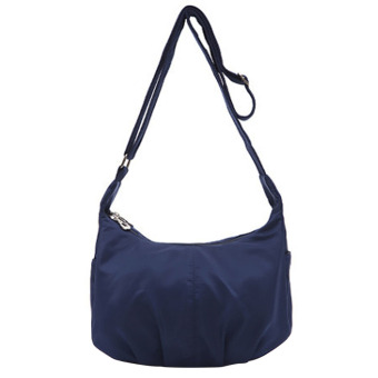 360DSC Water Resistant Nylon Dual-layer Crossbody Bag Shoulder Bag Womens Bag Lightweight Outdoor Travel Bag - Dark Blue- INTL
