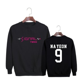 ALIPOP KPOP Korean Fashion Twice Album SIGNAL NA YEON Cotton Hoodies Pullovers Sweatshirts PT464(NAYEON Black) - intl