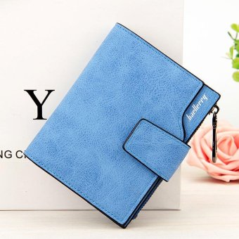 Victory Fashion Woman New Wallet Han version Multi card Medium length Multi-function Trifold Coin purse(Blue) - intl