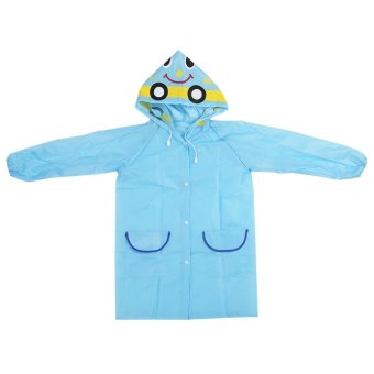 Cute Cartoon Polyester Children Rain Coat Cape Kids Rainwear Rainsuit - intl