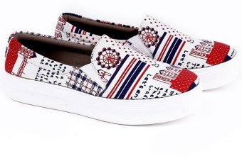 Garucci GDC 7154 Sepatu Casual Sneaker/ Kets Wanita (Putih Kombinasi)