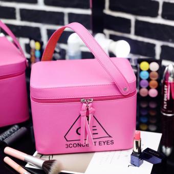 2017 New double ladies' bag Han edition 3 ce makeup bag gift custom flip wash gargle bag - intl