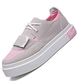 Seanut Woman Fashion Thick soles Breathable Casual Shoes (Pink)
