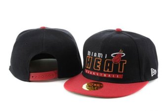 Men's Basketball Sports Hats Women's Snapback Caps Miami Heat Fashion NBA Sports Unisex Simple Adjustable Bboy Cotton Black - intl