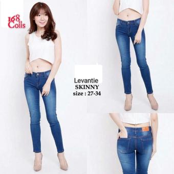 168 Collection Celana Big Levantie Jeans Pant-Biru