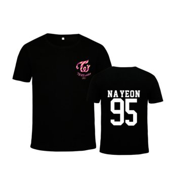 ALIPOP Kpop Korean Fashion TWICE Third Mini Album TWICEcoaster LANE1 NA YEON Cotton Tshirt K-POP T Shirts T-shirt PT288(NAYEON 95 Black) - intl