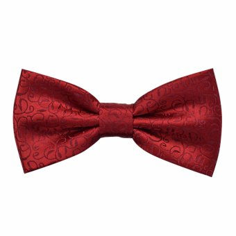 2017 New Men's Wedding Party Red Bow Tie Luxury Butterfly Cravat Silk Adjustable Business Bowties Gift Box LM1001 (Red) - intl