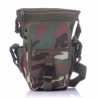 Naoki Fashion Multifunction Outdoor Sport Leg Bag Canvas Waist Bag Money Belt Fanny Pack (Camouflage) - intl