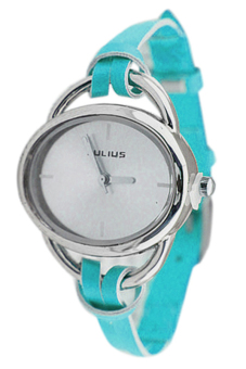 Blue lans Women's Blue Faux Leather Watch
