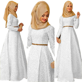 Trend Baju - Maxi Jaquard Pashmina Uk L - Putih