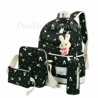 DoubleC Fashion Tas Backpack 4in1 Rabbit Black