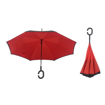 Kazbrella Reverse 2 Layer - C Type Holder Umbrella (Red)