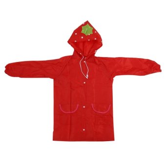 Cute Cartoon Polyester Children Rain Coat Cape Kids Rainwear Rainsuit - intl