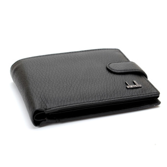 Men Wallet Brand Design Genuine Leather Black Color - Intl