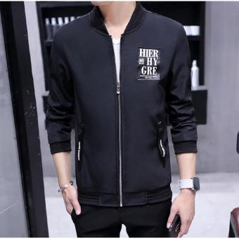 Good Quality Spring Autumn Zipper Fashion Men Jacket(Black) - intl