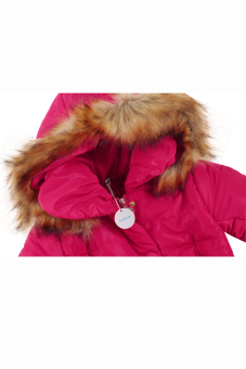 Sunwonder Arshiner Fashion Children Kid Girl Long Sleeve Hooded Down Coat Solid Hoodies Jacket Winter Outerwear with Belt (Rose Red)
