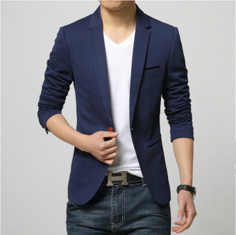 Blazer Cowok - Blue Color Style Blazer - Biru
