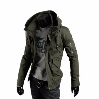 In the Spring and Autumn 2017 Army Green Uniform Coat Jackets Men Han Edition Cultivate One's Morality Men's Wear Thin Jacket Baseball Uniform Trend - intl
