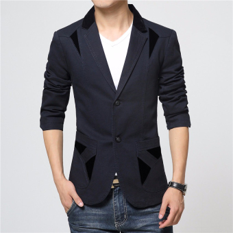Jaket Pria - Jas Casual Trend Comby Style - Hitam