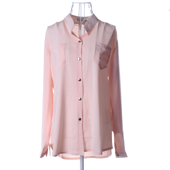 ZUNCLE Chiffon Shirt Casual Jacket(Pink)